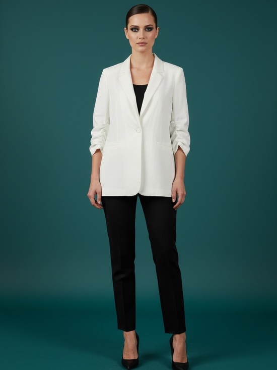 cinq a sept Jackets & Blazers - cinq a sept White Single-Button Blazer